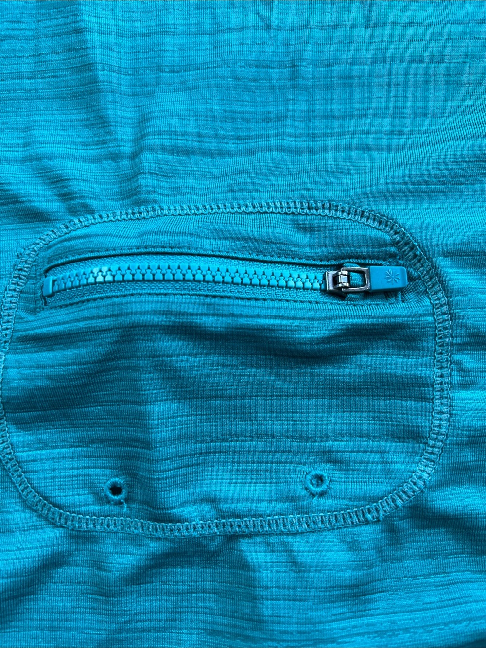 Athleta Teal Sleeveless Quarter Zip Athletic Top Women’s Large - Picture 5 of 7